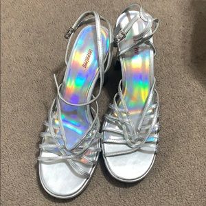 Seventeen brand silver heels